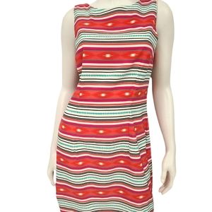 Dress Barn Vibrant Red and White Patterned Mini Dress